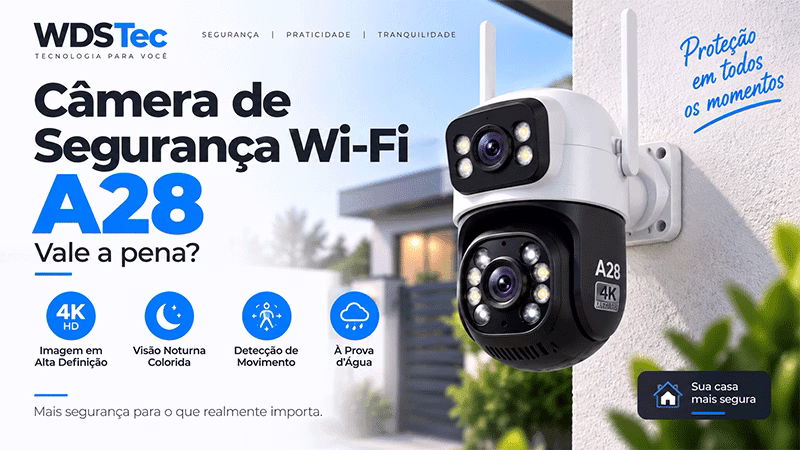 Câmera de Segurança IP Externa Wi-Fi A28: Vale a Pena?