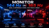 Monitor 144 Hz ou 165 Hz comparando taxa de atualização para jogos