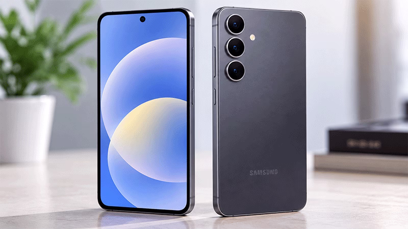Dois smartphones modernos alinhados lado a lado sobre uma mesa de madeira, ilustrando a escolha de armazenamento interno.