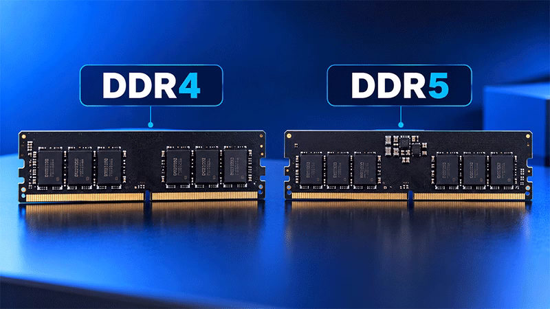 Comparação entre memória RAM DDR4 e DDR5