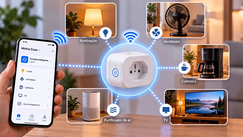 Tomada inteligente com Matter integrada a diferentes plataformas de casa conectada