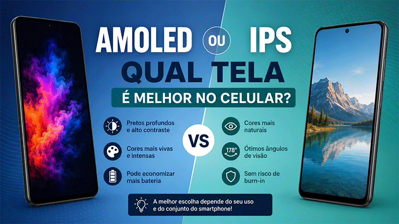 AMOLED ou IPS qual tela é melhor no celular