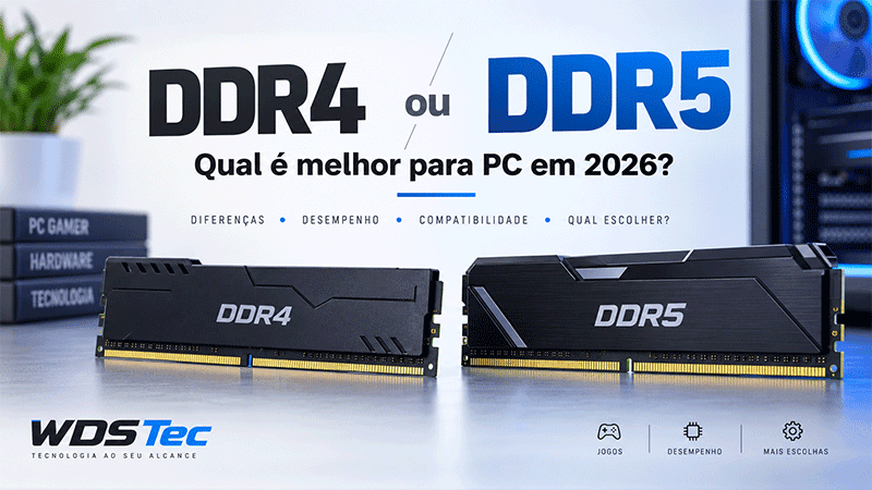 DDR4 ou DDR5 qual é melhor para PC em 2026