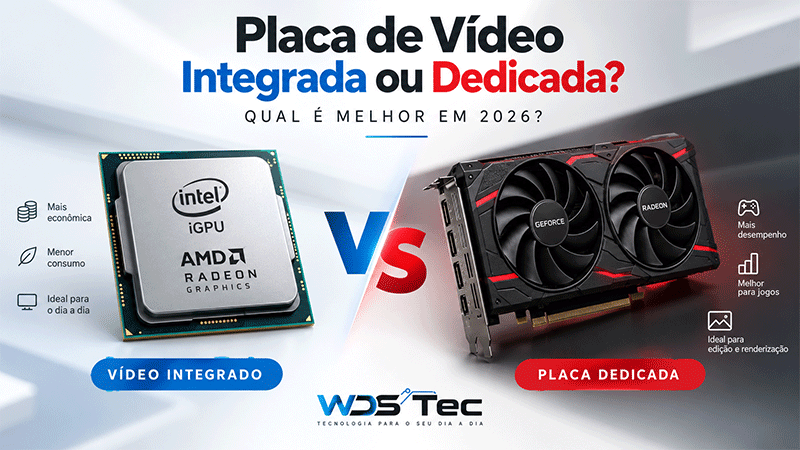 Placa de vídeo integrada ou dedicada qual é melhor em 2026