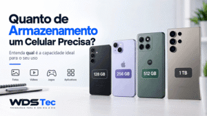 Quanto de armazenamento um celular precisa