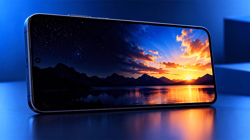 Tela AMOLED presente em smartphone intermediário