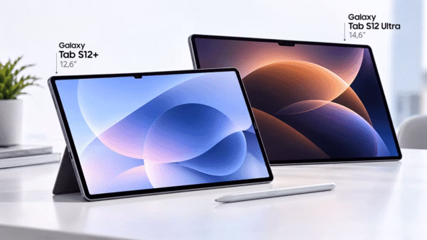 Galaxy Tab S12+ e Galaxy Tab S12 Ultra mostrando as diferenças da nova geração