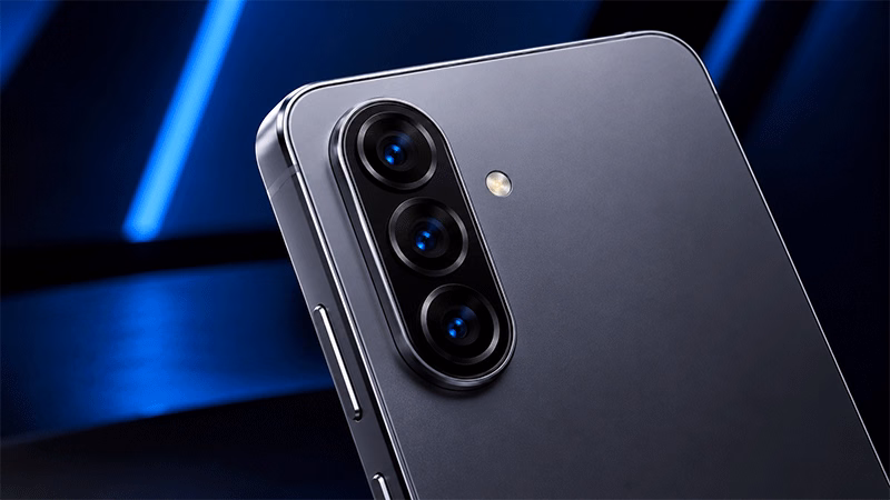 Conjunto de câmeras traseiras do Samsung Galaxy A57 5G.
